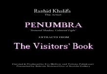 Visitor’s book – Rashid Al Khalifa – The Artist Penumbra Exhibition Saatchi Gallery London
