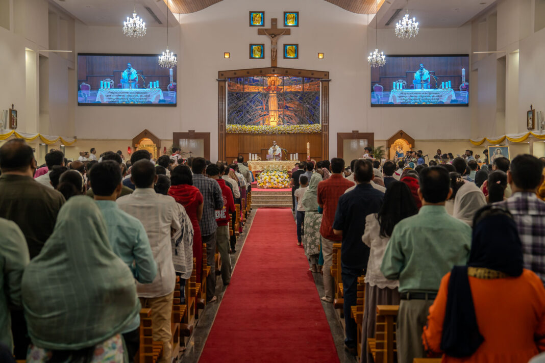 Easter prayers for peace Bahrain Sacred Heart Church Manama