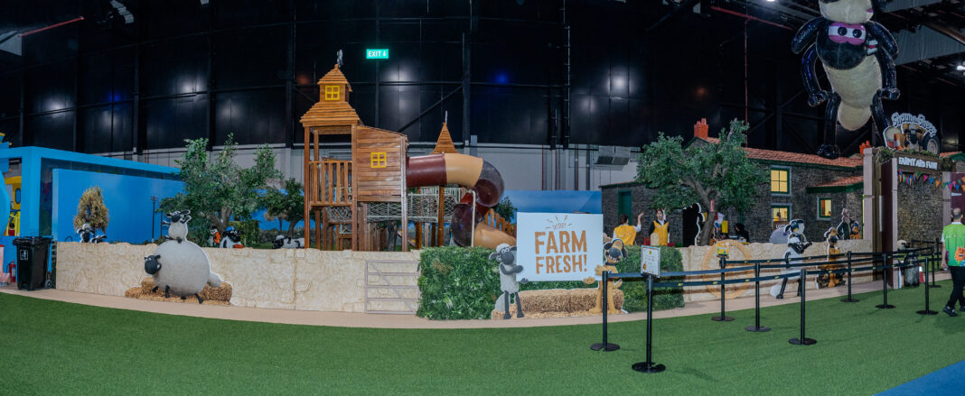 Shaun the Sheep Farmyard Fun attraction at Exhibition World Bahrain during Bahrain Summer Toy Festival.