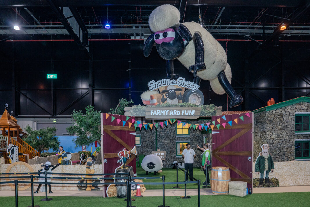 Giant whimsical installations decorate Bahrain Summer Toy Festival 2026.