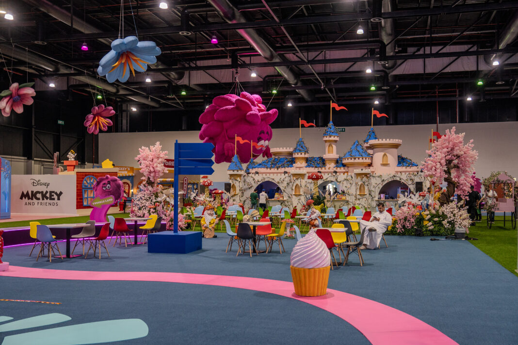 Fantasy castle and family entertainment area at Bahrain Summer Toy Festival.