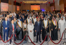 China Marks the 99th Anniversary of the People’s Liberation Army in Bahrain Group photograph of diplomats and invited guests.